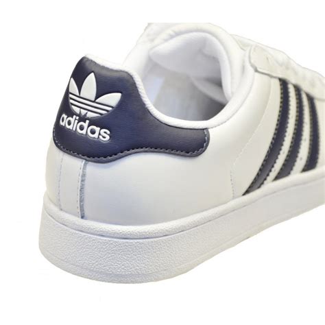 adidas superstar white navy